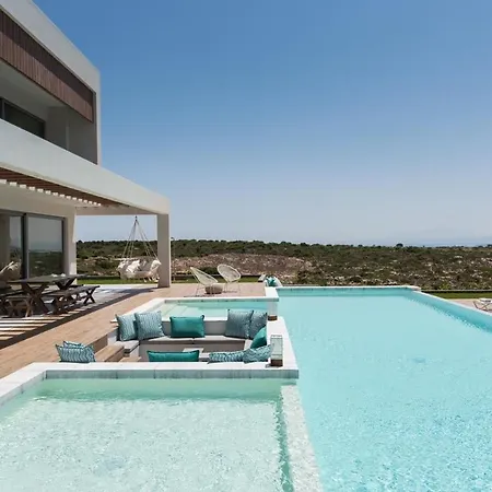 Vila Lux Villa-stunning Views-ps4-family Chania (Crete)